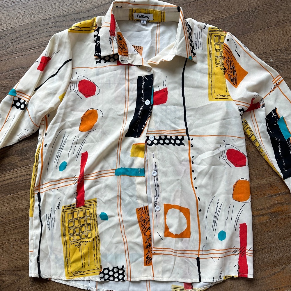 Printed Button Down Shirt